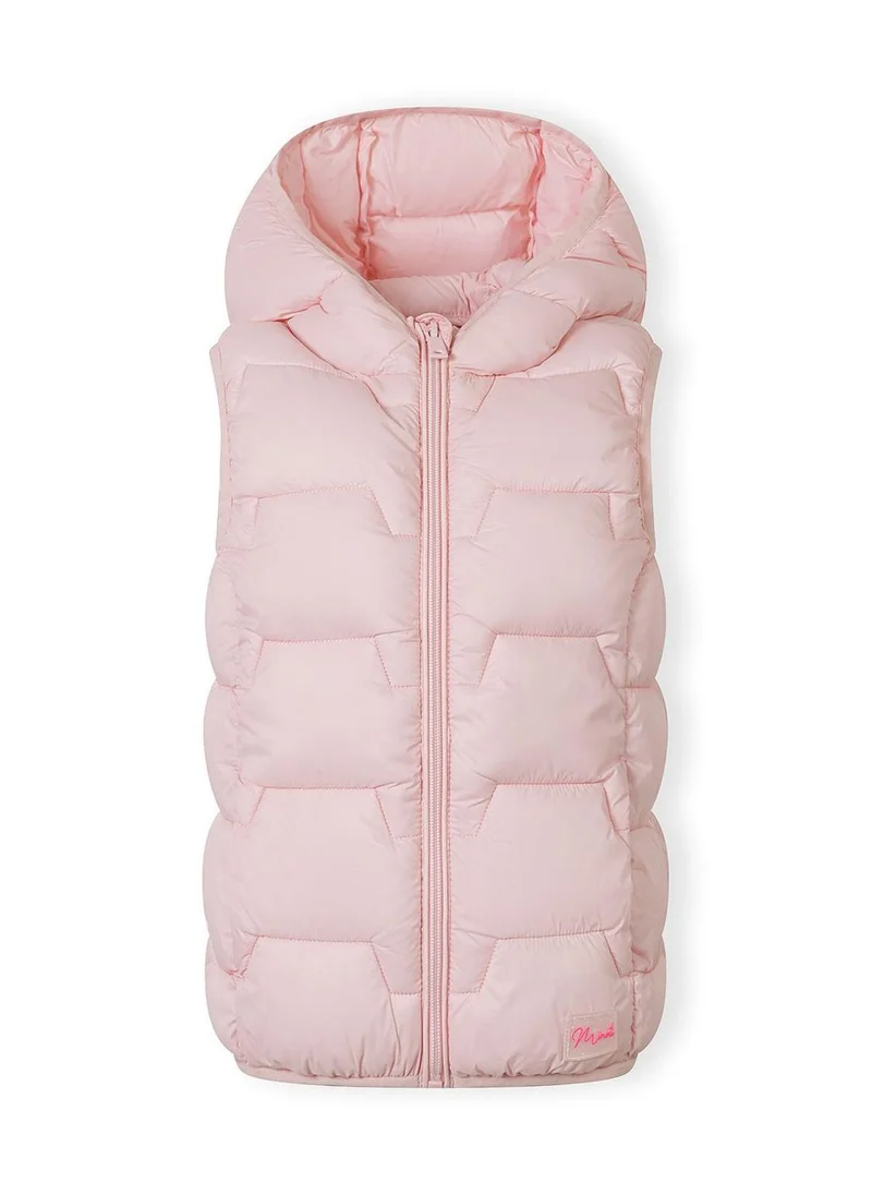 مينوتي Girls lightweight pink nylon gilet with hood 3-15 years